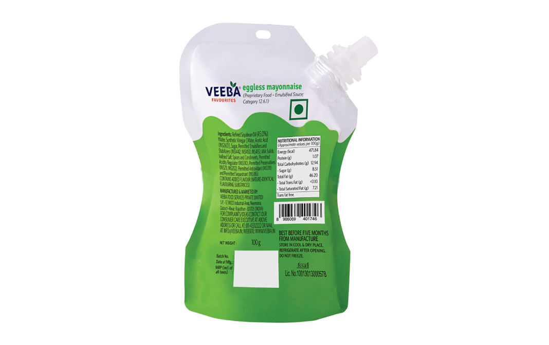 Veeba Eggless Mayonnaise Chef's Special   Pouch  100 grams